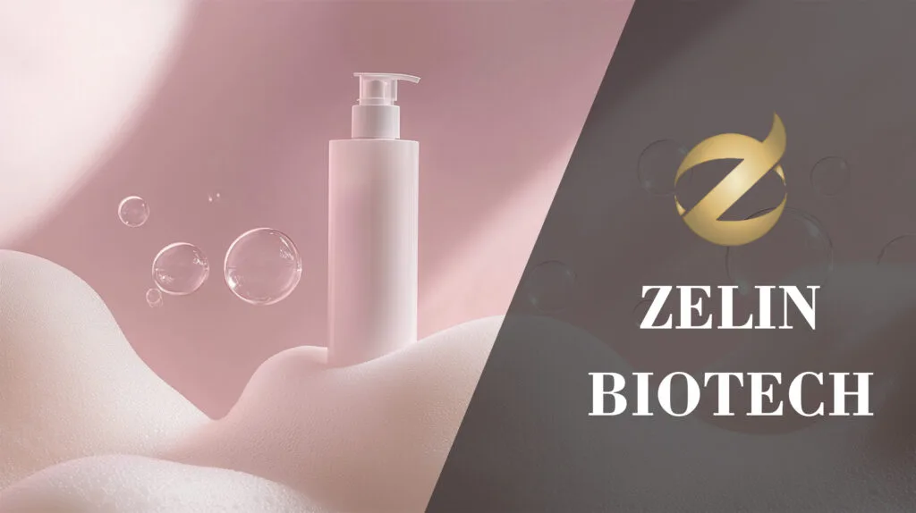 Product photography, hand wash cream product photo shoot, a bottle of shampoo was placed on the foam in front of it, surrounded by bubbles floating next to them, light pink and white color scheme, minimalist background, high-end texture, soft lighting, soft shadows, delicate details, high resolution, photography, high quality, high detail, high definition, commercial shooting, commercial photography, best picture quality. The photo was taken in the style of minimalist, high-end product photography with soft lighting and delicate details.